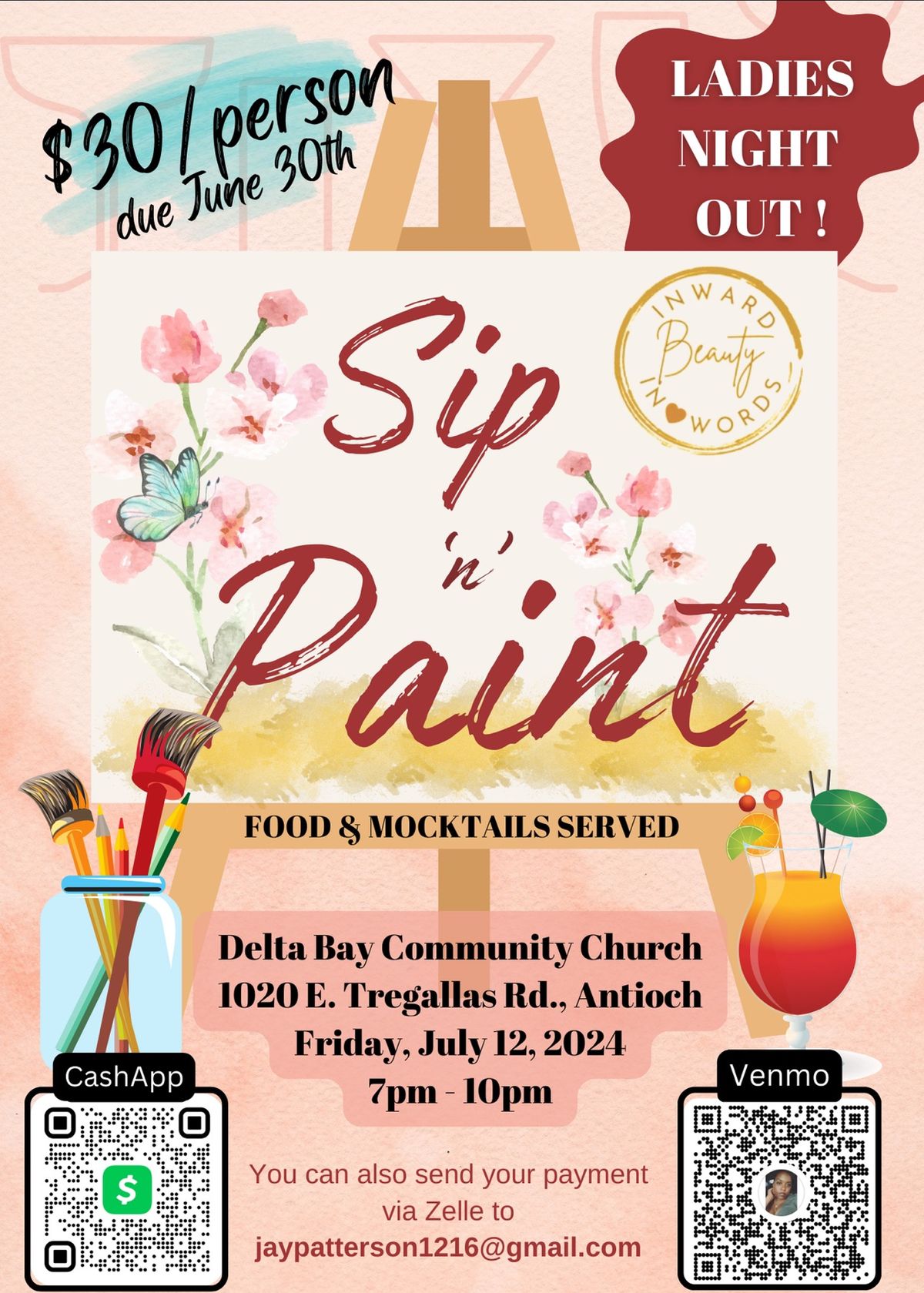 Delta Bay Women\u2019s Ministry\u2019s 1st Sip and Paint