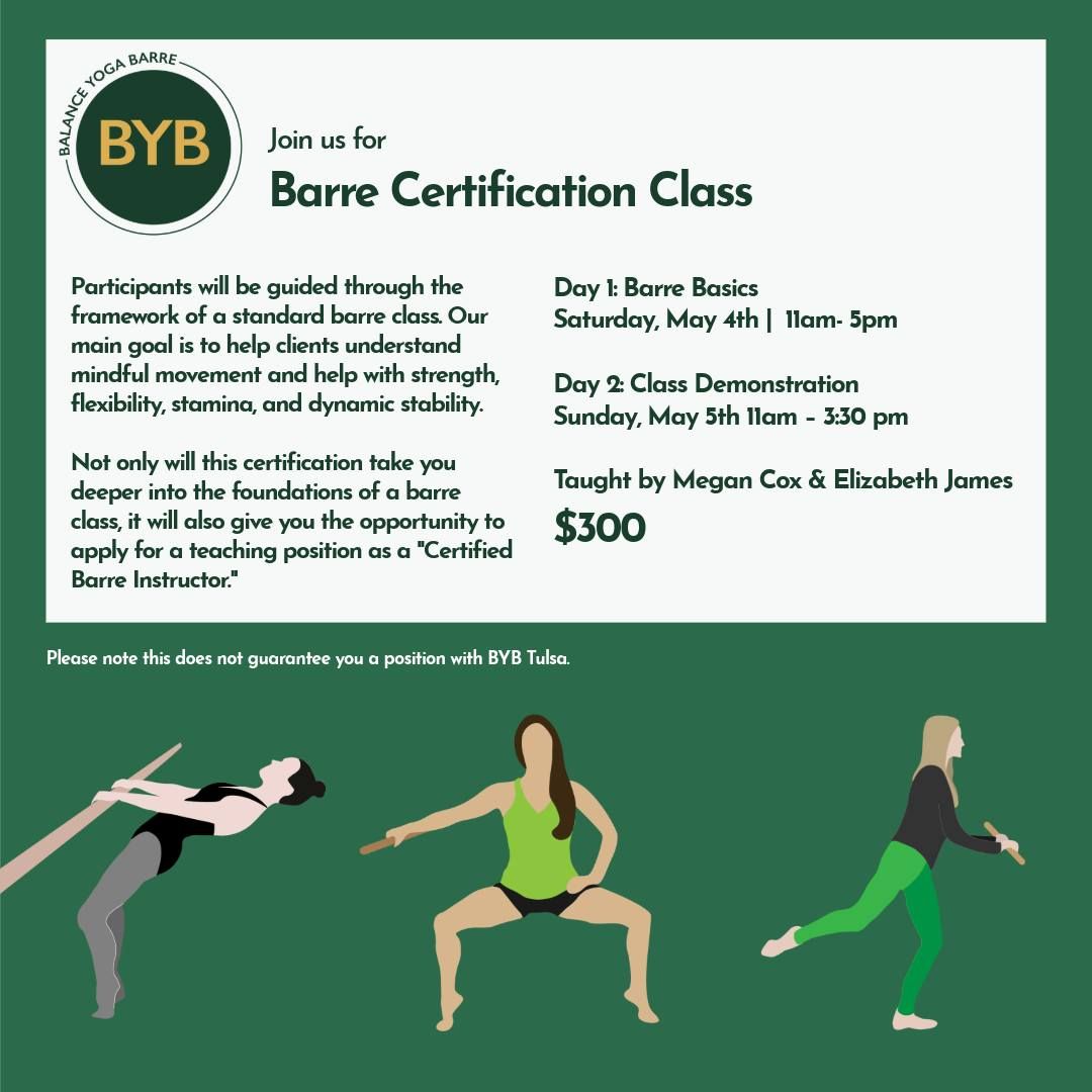 Barre Certification at BYB