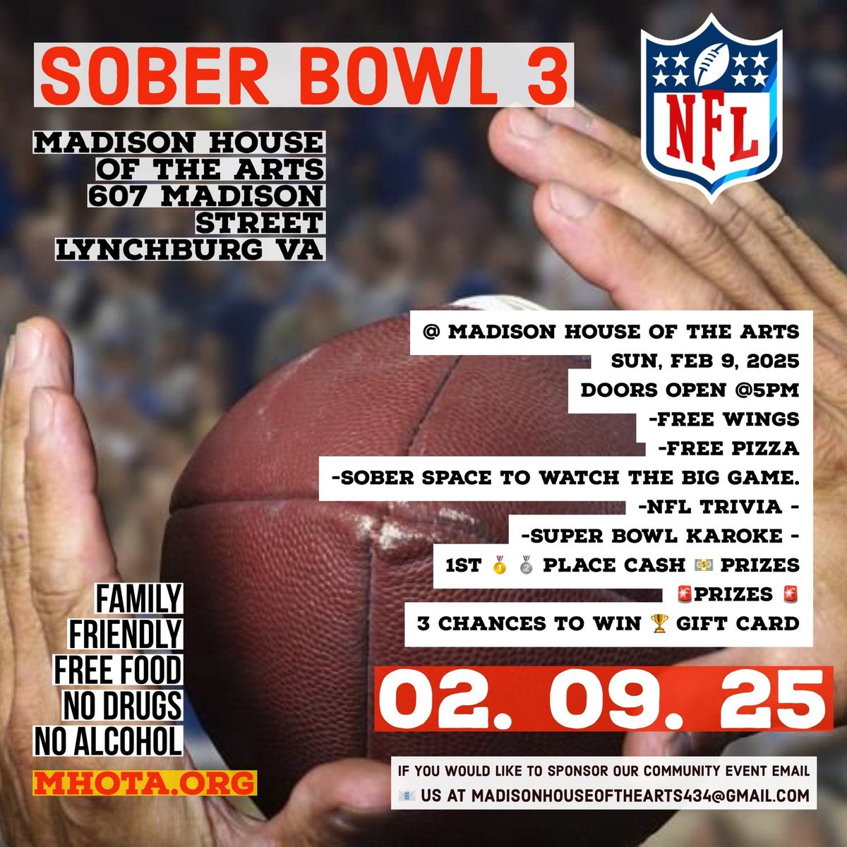 \ud83c\udf89\ud83c\udfc8 Sober Bowl 3: Super Bowl - karaoke \ud83c\udfa4contest $200 cash prize. \ud83c\udfc6 