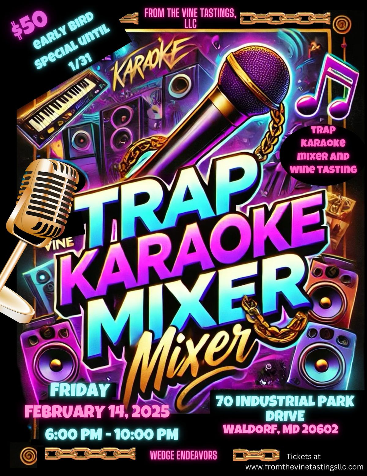 Valentine's Day Trap Karaoke Mixer and Wine Tasting