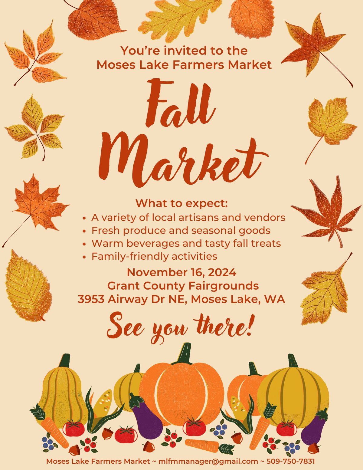 Moses Lake Farmers Market FALL MARKET