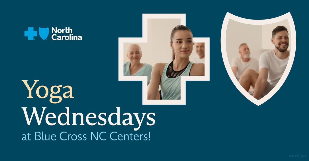 Yoga Wednesdays at the Charlotte Blue Cross NC Center!