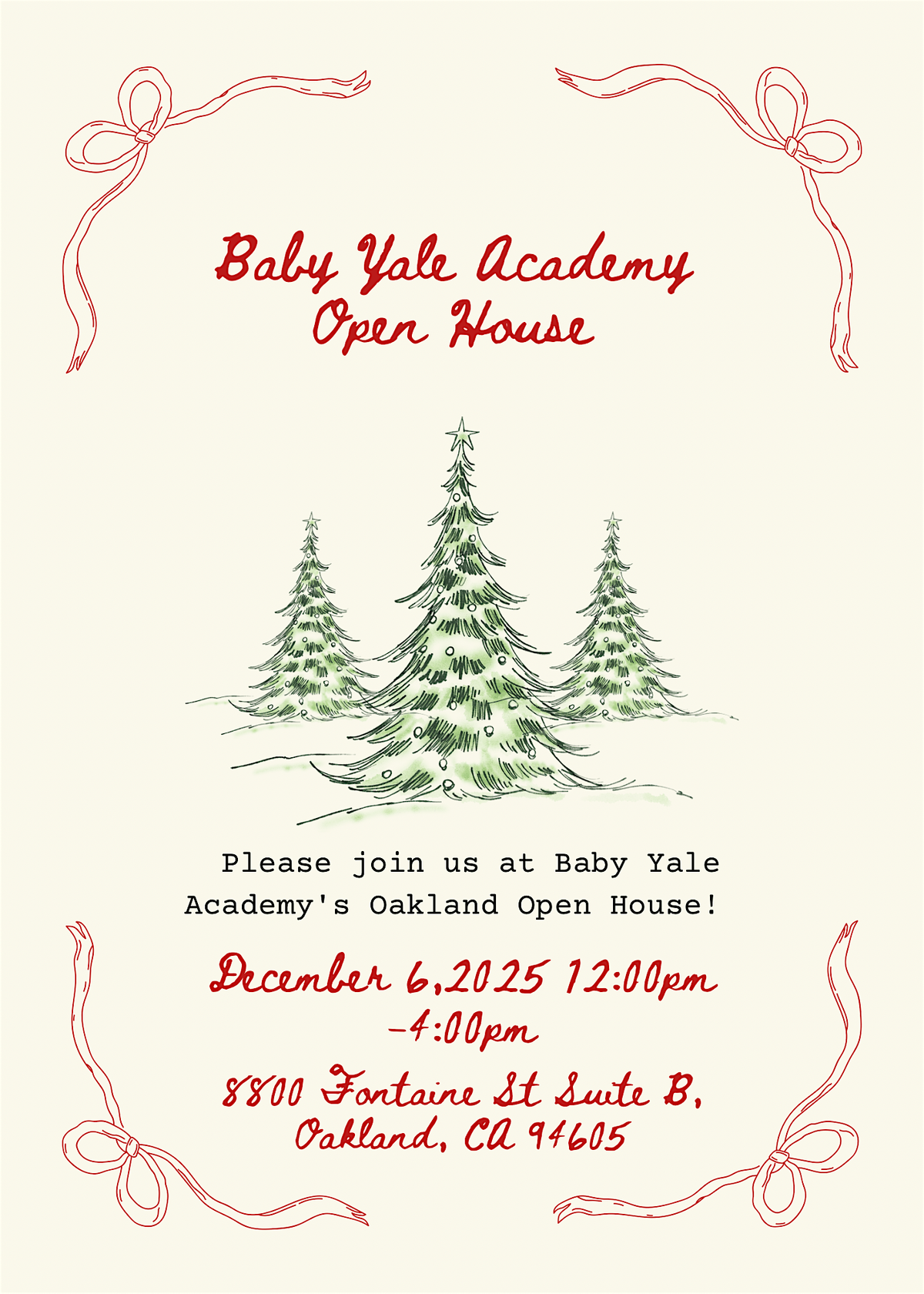 Baby Yale Academy, Oakland                                       Open House