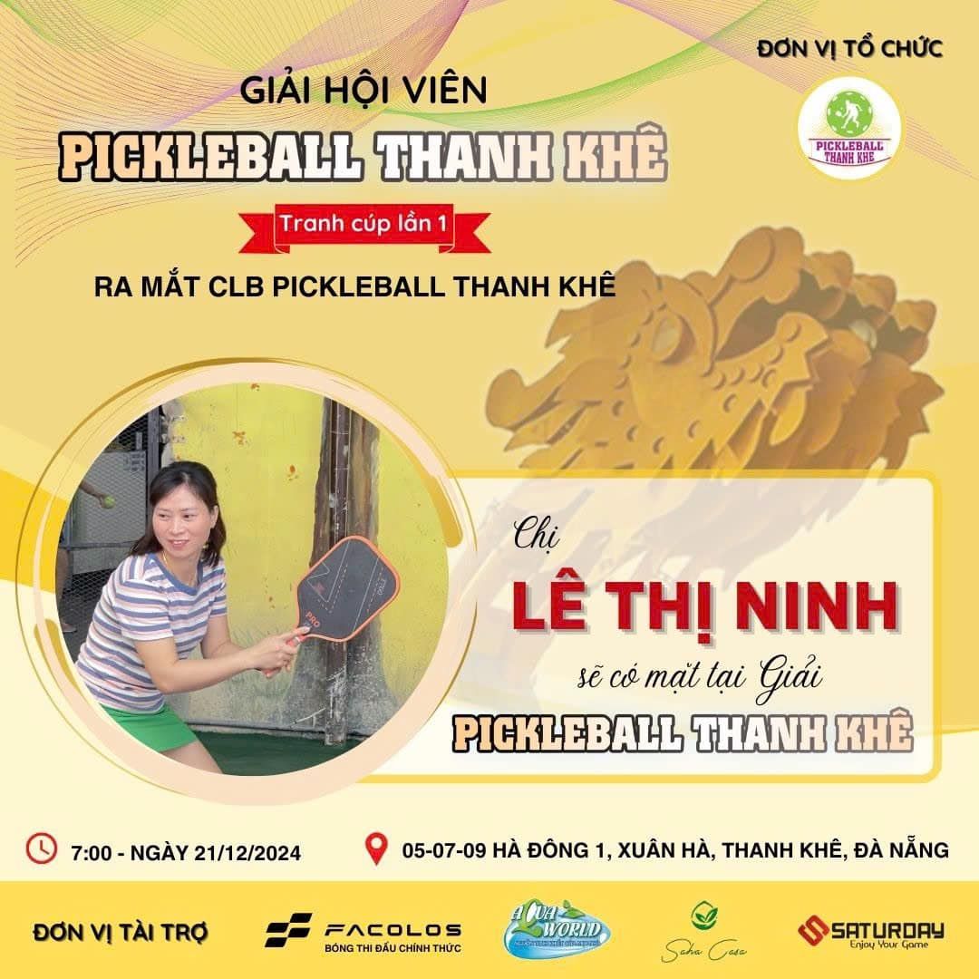 Gi\u1ea3i pickleball Thanh Kh\u00ea l\u1ea7n 1 