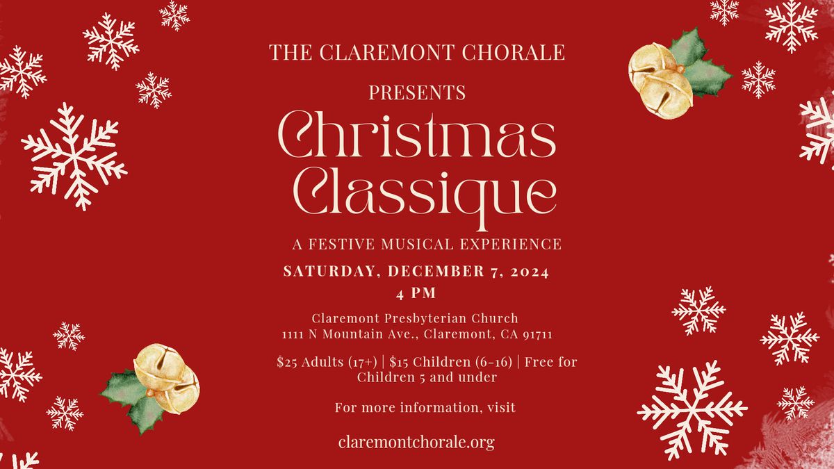 Claremont Chorale presents Christmas Classique