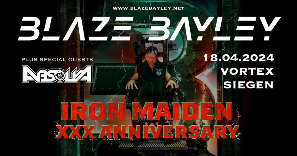 Blaze Bayley 30 Iron Maiden Anniversary + Absolva | Vortex, Siegen
