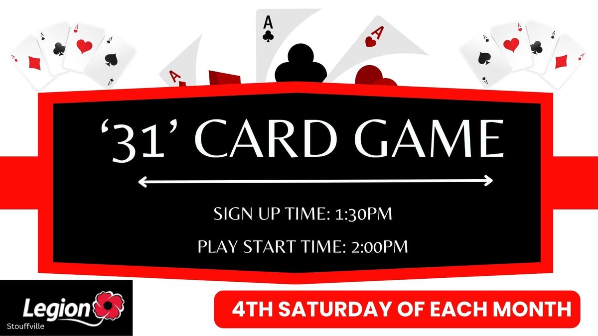 "31" Card Game at Stouffville Legion Branch 459