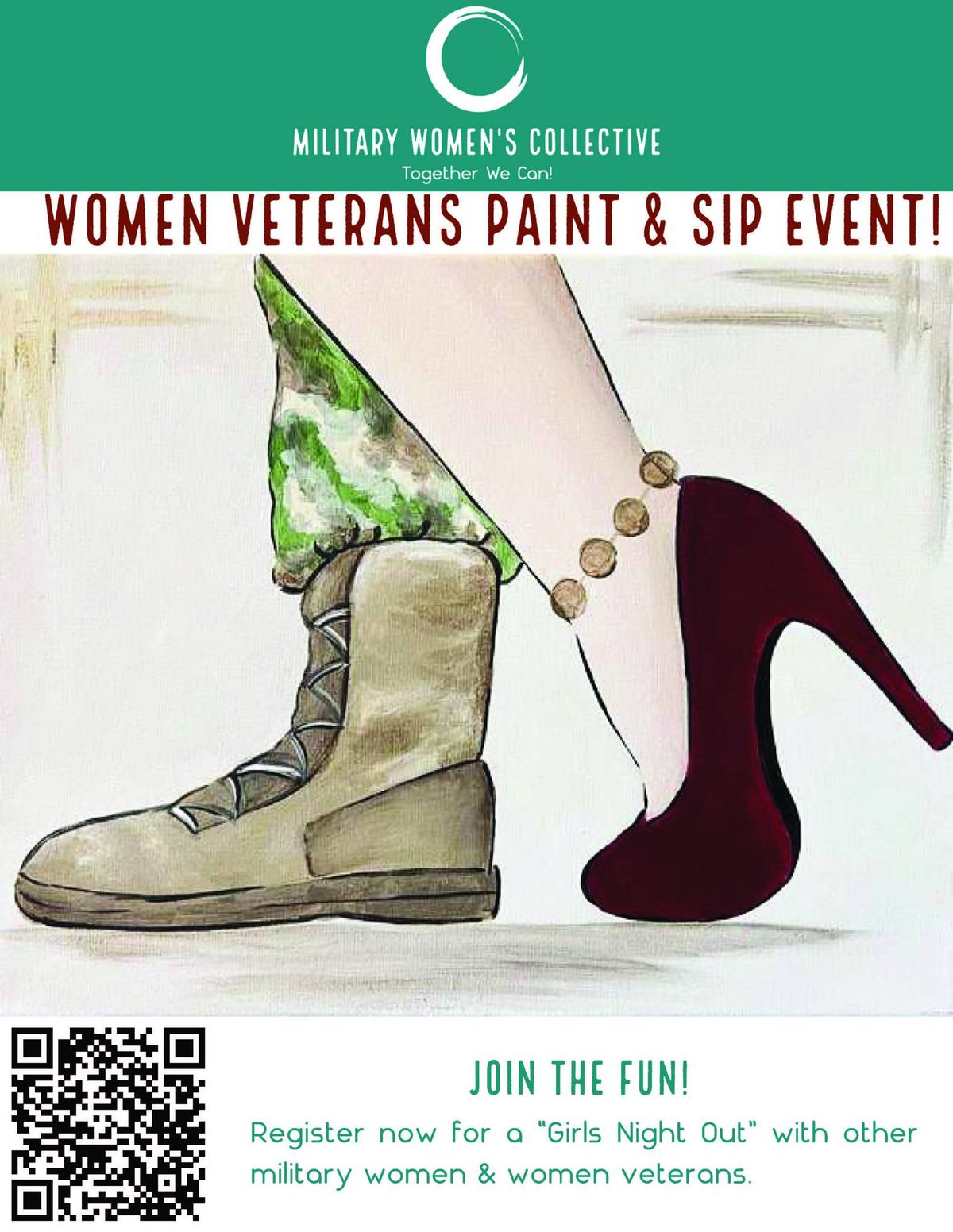 Military Women's Collective - Paint & Sip for Women\u275cs Equality Day 