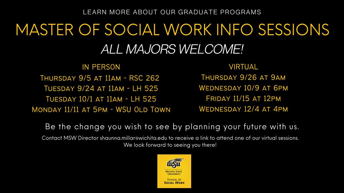 MSW Informational Sessions - In Person