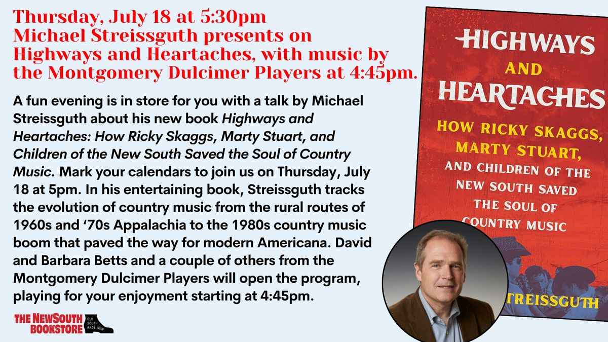 Michael Streissguth at The NewSouth Bookstore with music by the Montgomery Dulcimer Players!