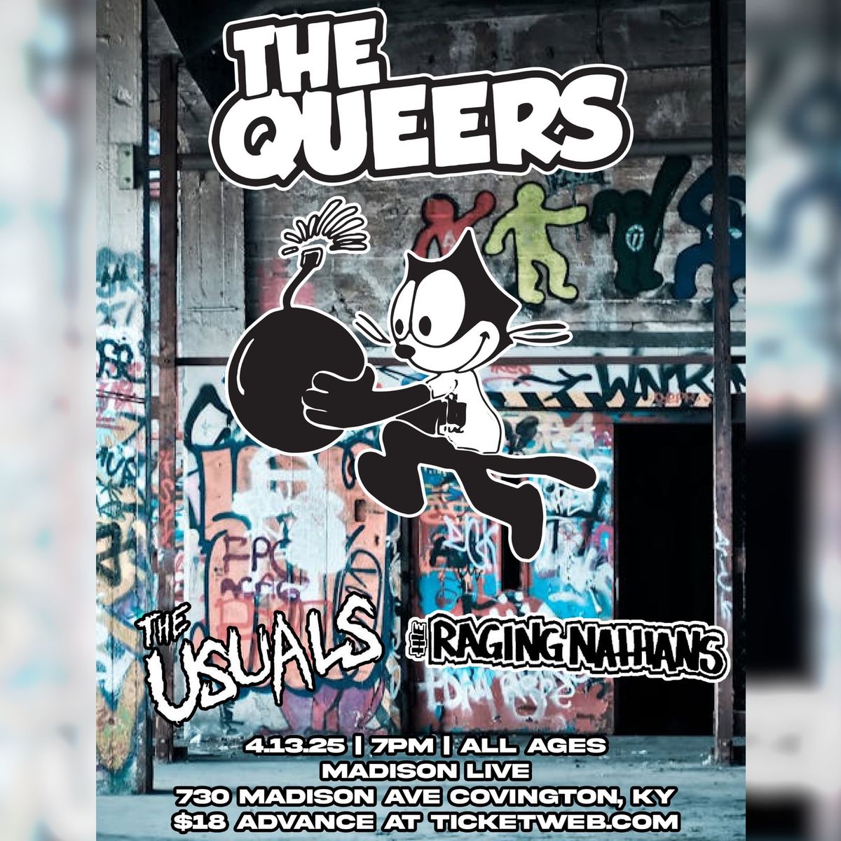 The Queers - The Usuals - Raging Nathans ~ 4.13.25