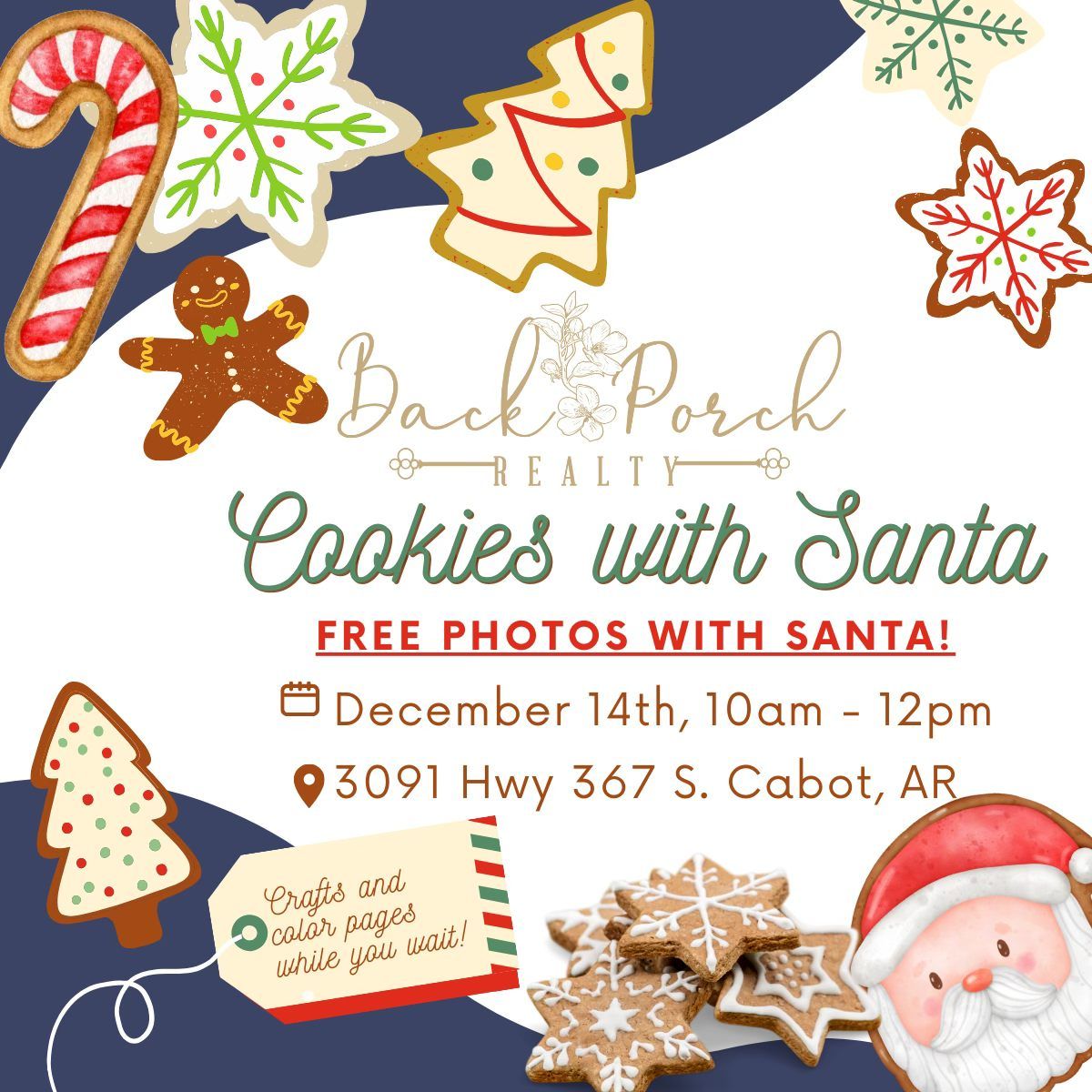 Cookies with Santa @ Back Porch Realty