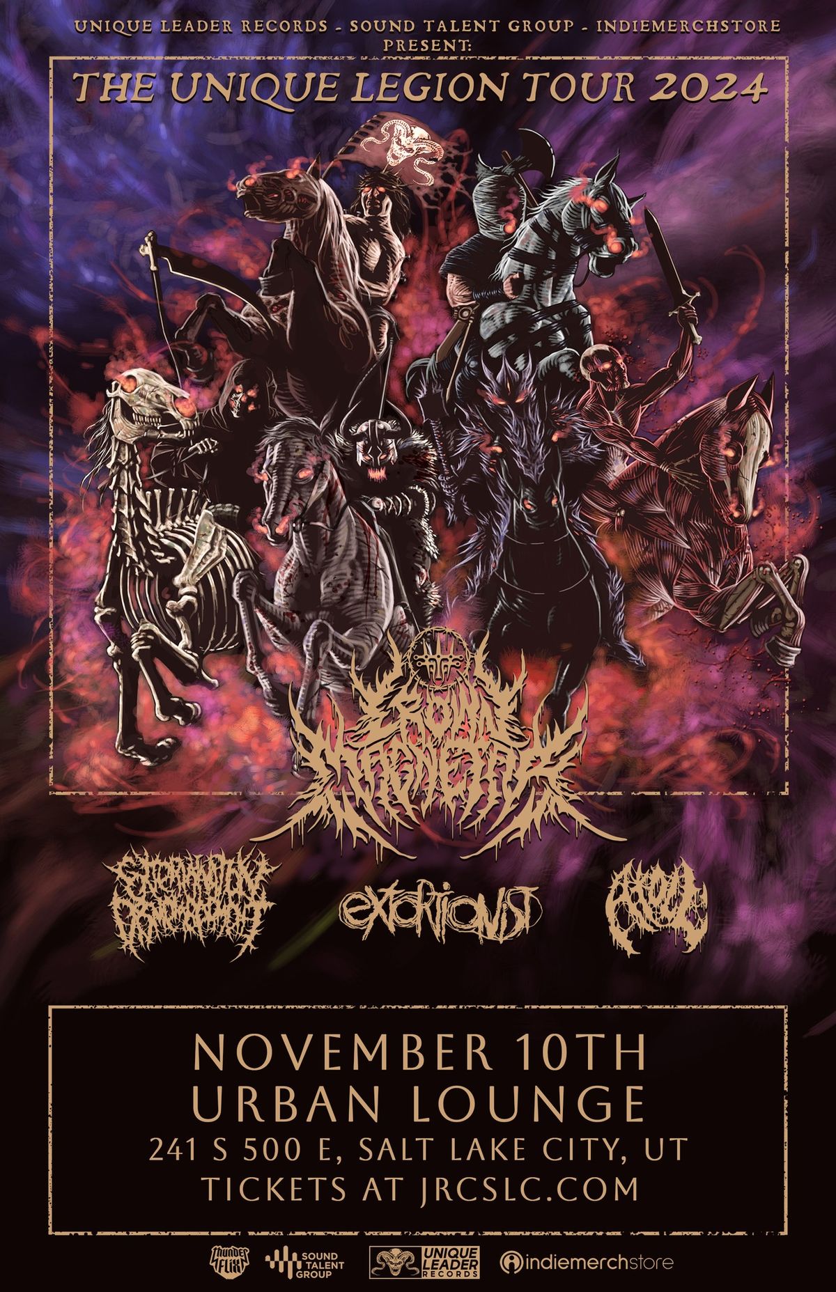 Crown Magnetar, Extortionist, Extermination Dismemberment, Atoll at Urban Lounge