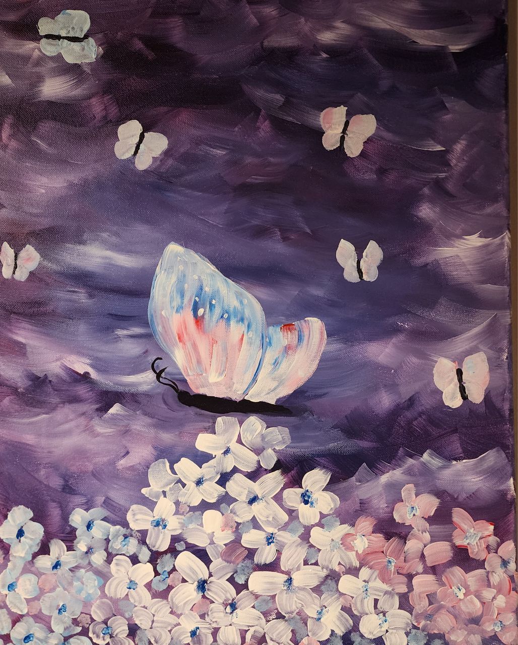 Purple Butterfly Paint and Sip Event 