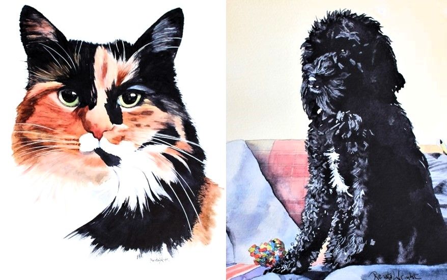 Cats and Dogs in Watercolour