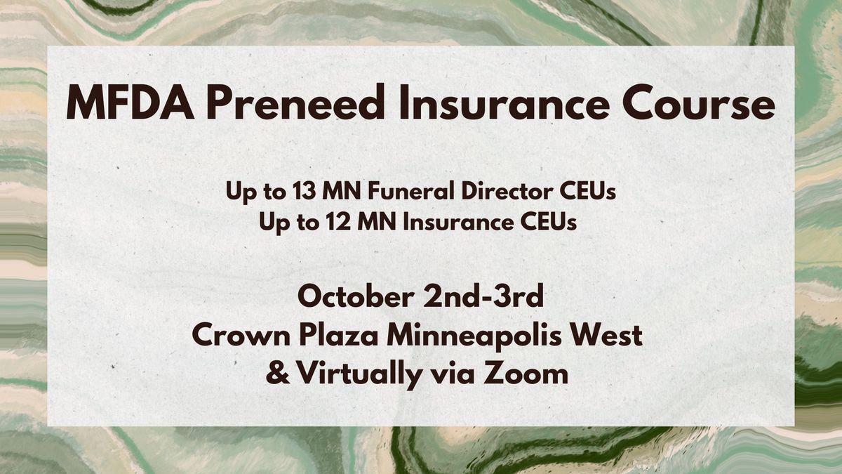 MFDA Preneed Insurance Hybrid CEU Course 2024