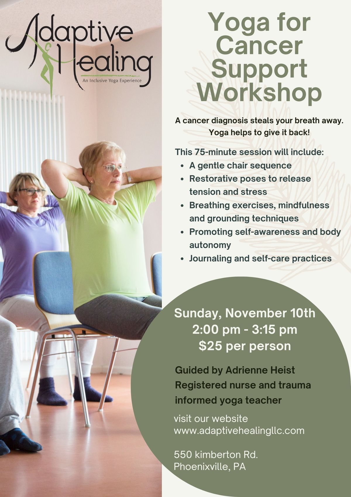 Yoga for Cancer Support Workshop