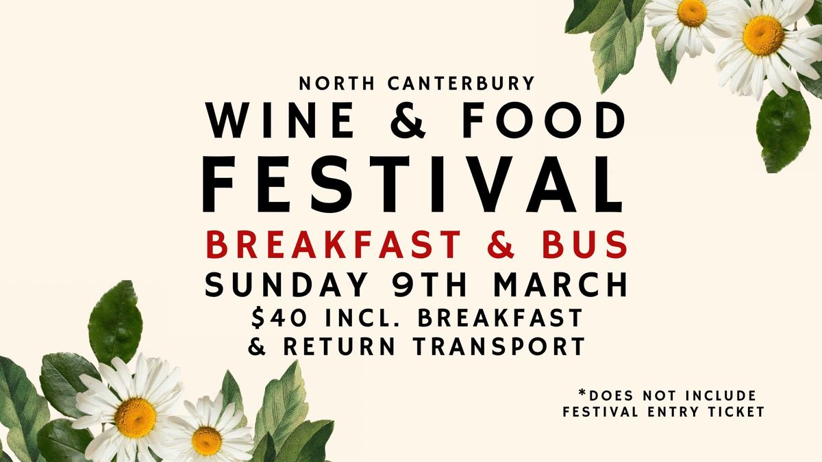 Breakfast & Bus - North Canterbury Wine & Food Fest