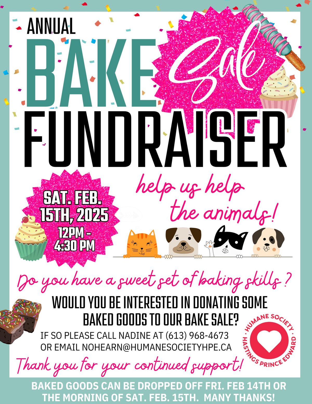 Annual Bake Sale Fundraiser \/ Bakers Wanted