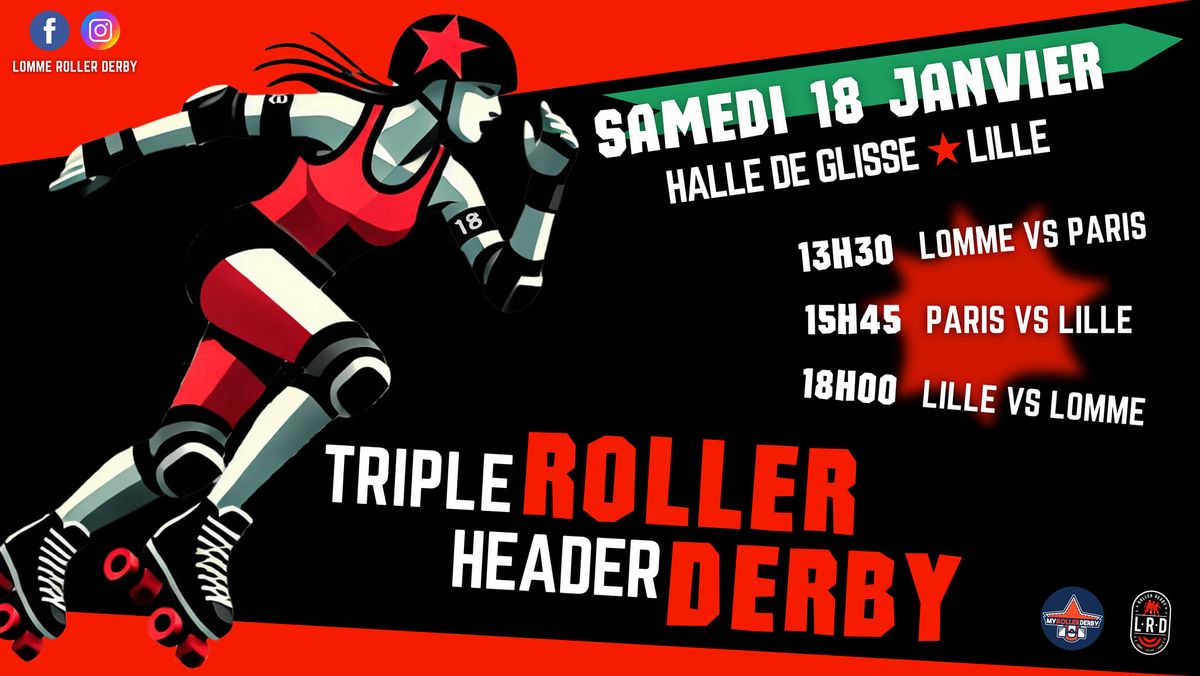 Triple Header LRD : 3 matchs de Roller Derby