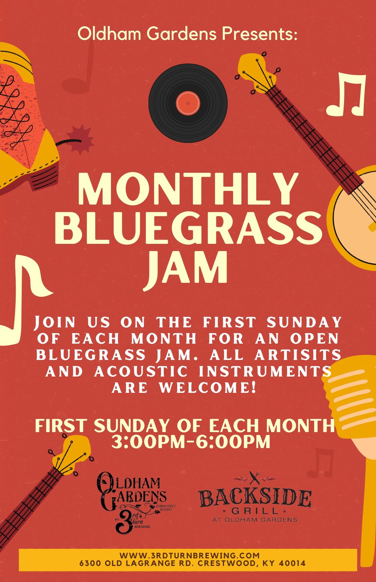 Monthly Bluegrass Jam