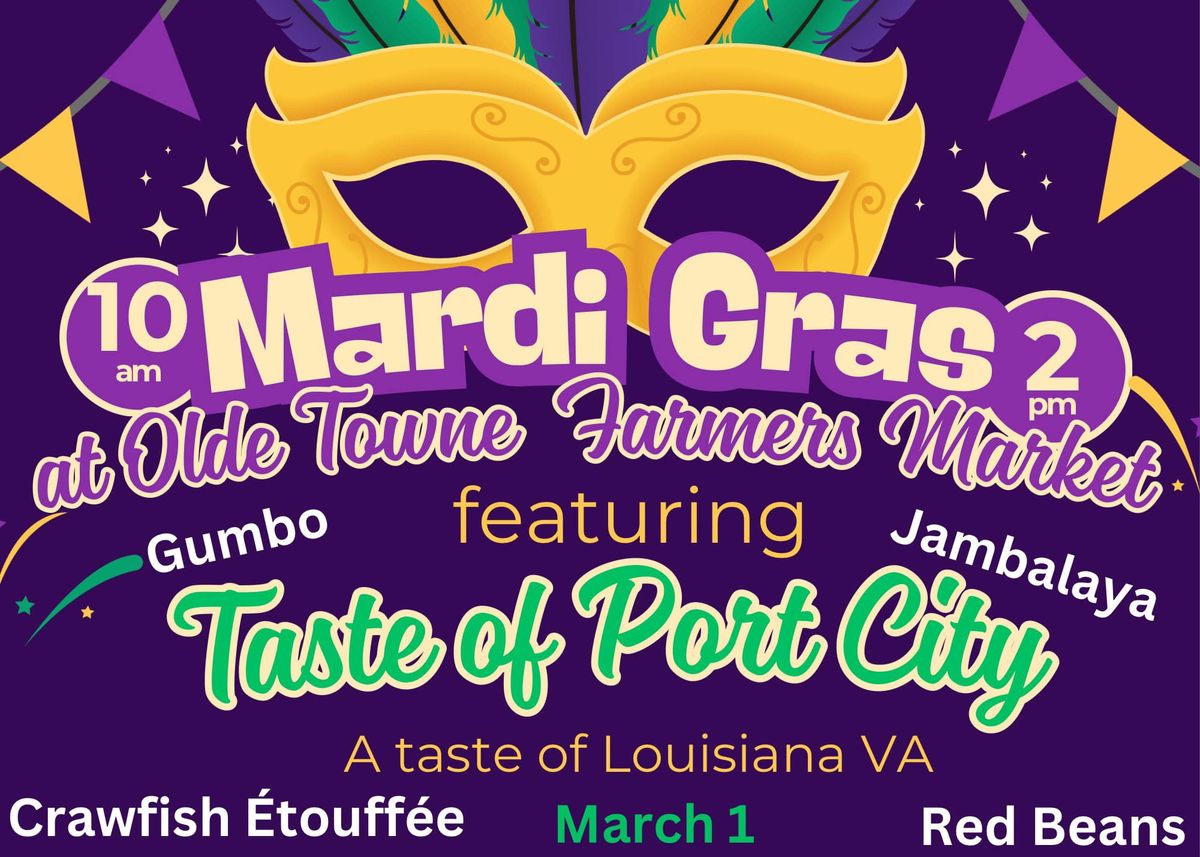 Mardi Gras 2025 at the Portsmouth Olde Towne Farmers Market