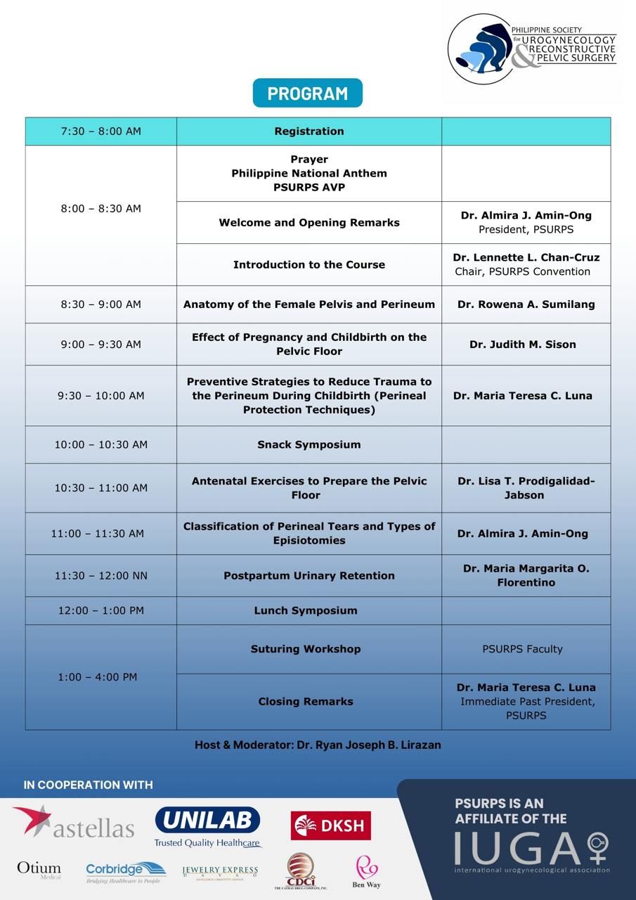 1st Convention of the Philippine Society for Urogynecology and Reconstructive Pelvic Surgery