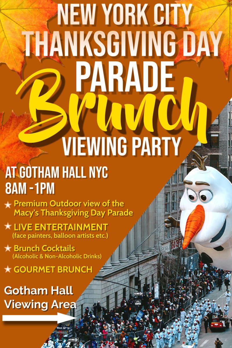 Thanksgiving Parade Brunch (Outdoor Viewing Only)