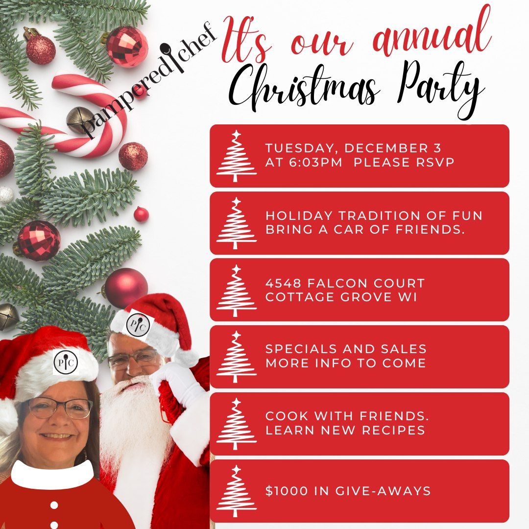 OUR ANNUAL Christmas Party with Claire and Dave RSVP