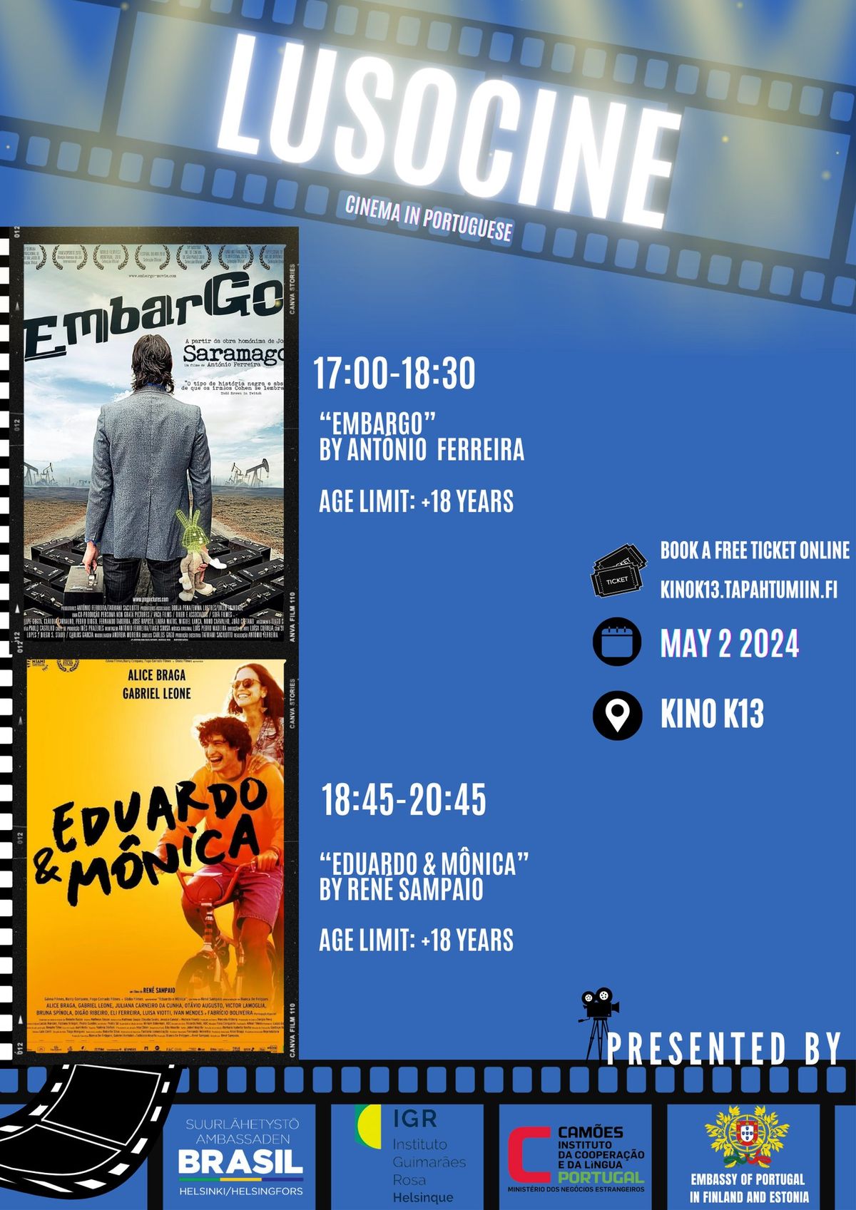 Lusocine 2024 - Cinema Festival in Portuguese language with English subtitles 