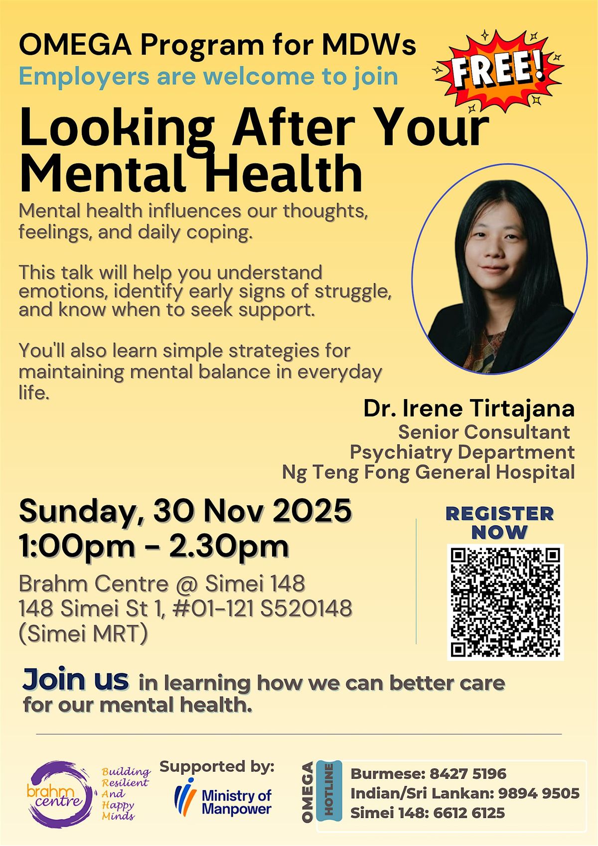 Omega: Looking After Your Mental Health by Dr Tirtajana