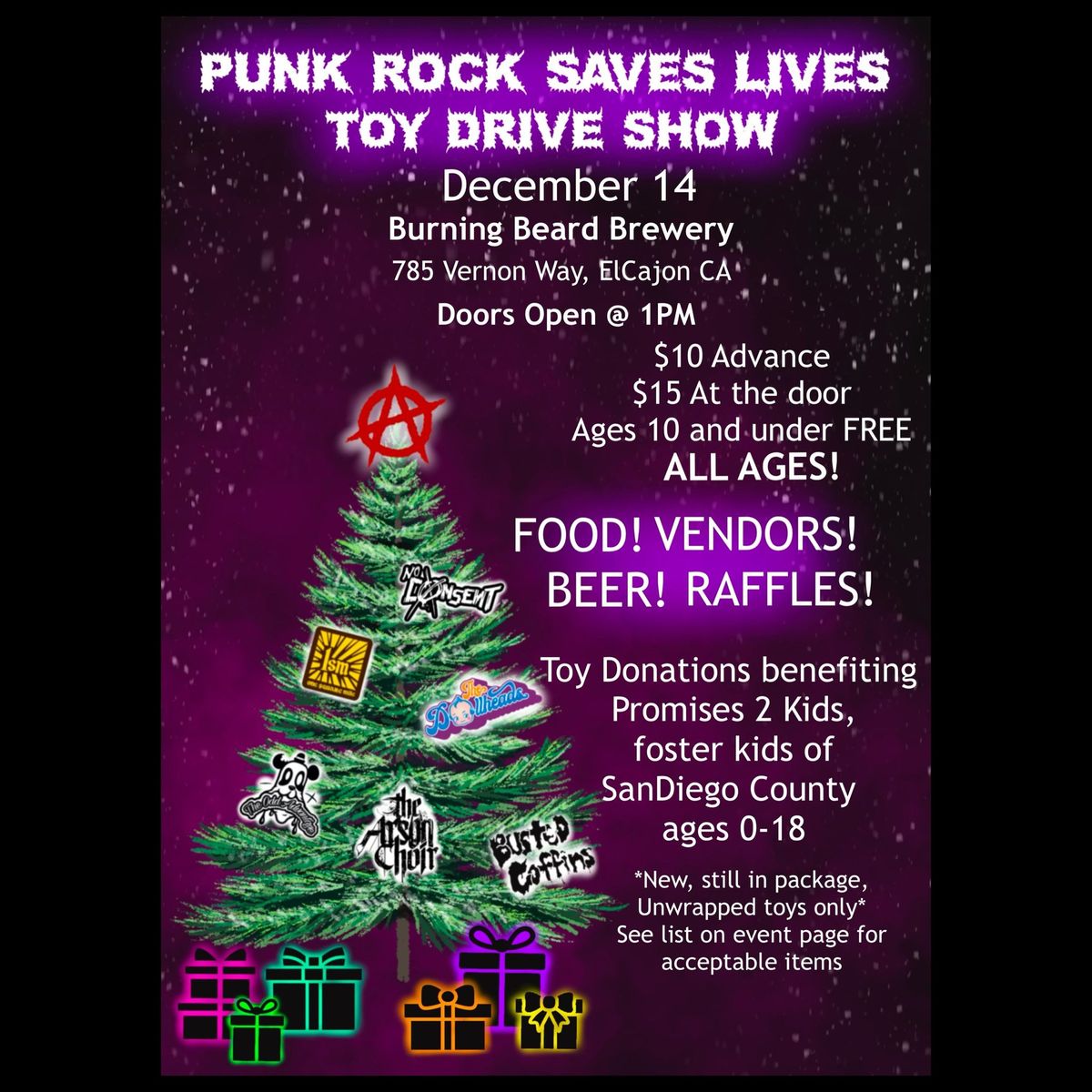 Punk Rock Saves Lives Annual Toy Drive