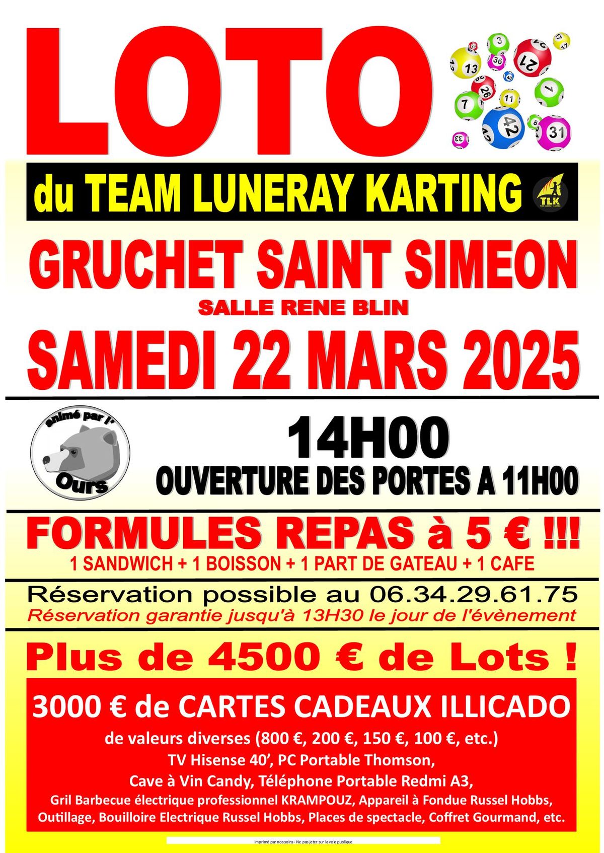 GRAND LOTO DU TEAM LUNERAY KARTING