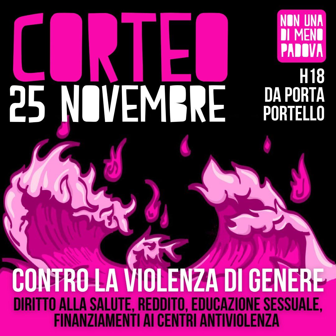 25 NOVEMBRE - CORTEO CONTRO LA VIOLENZA DI GENERE