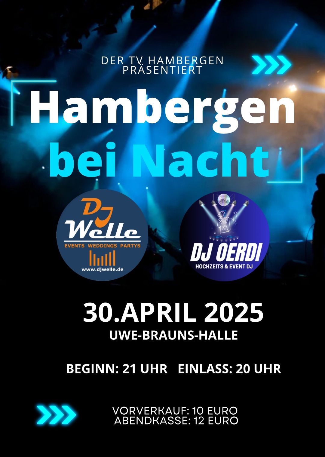 Save the date - Hambergen bei Nacht