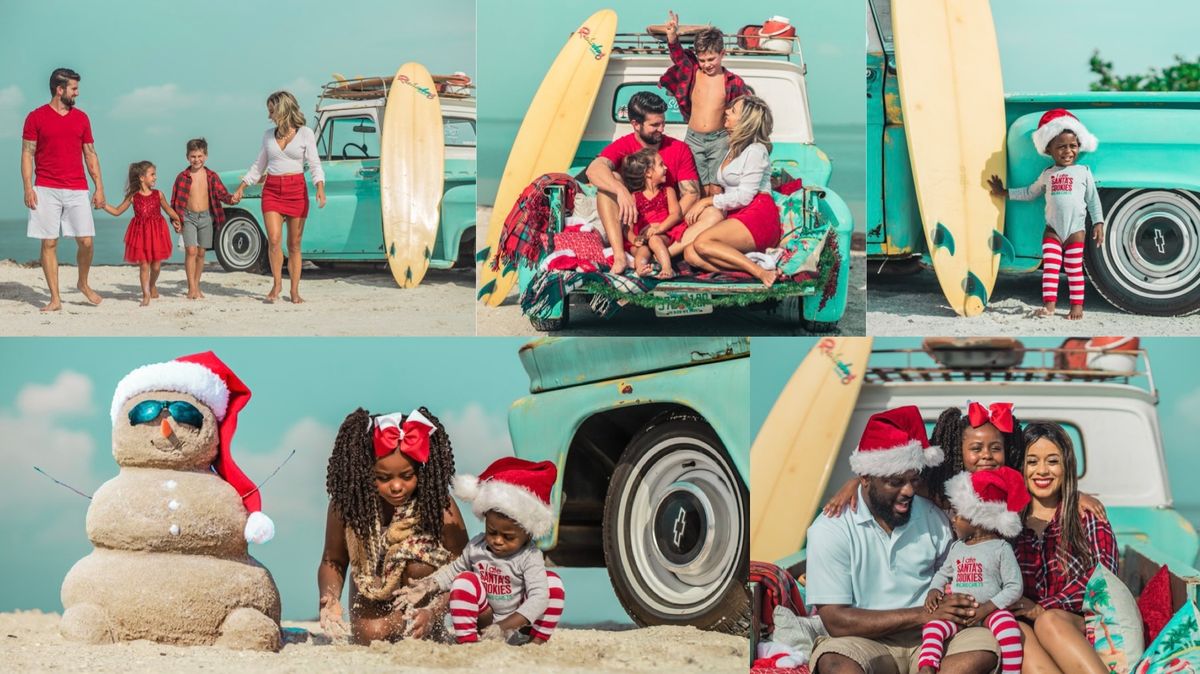 Christmas Beach Bum Photoshoots | St. Petersburg, FL