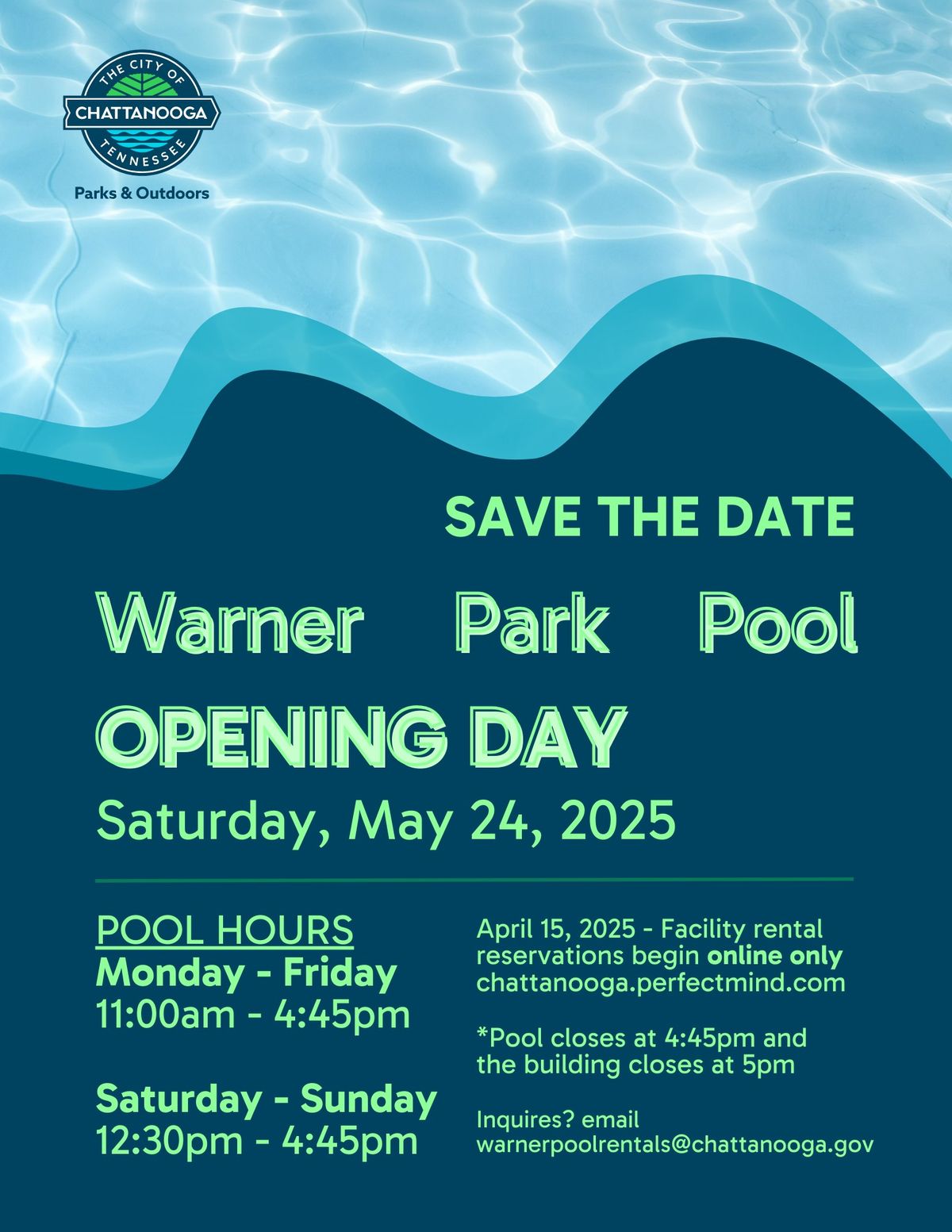 Warner Park Pool OPENING DAY