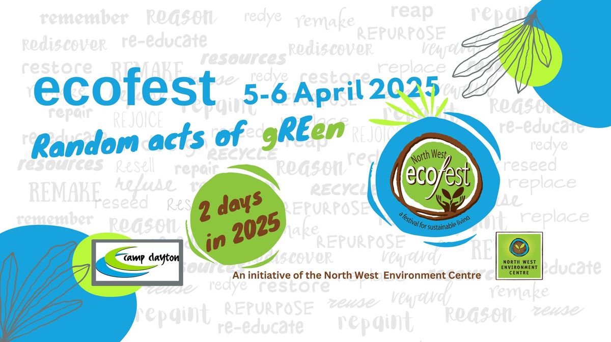 NW Ecofest 2025 Sat 5th & Sun 6th APRIL, Camp Clayton, Ulverstone Tasmania