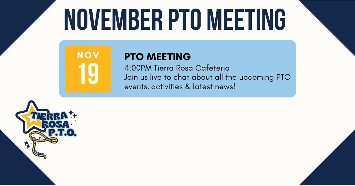 November PTO Meeting