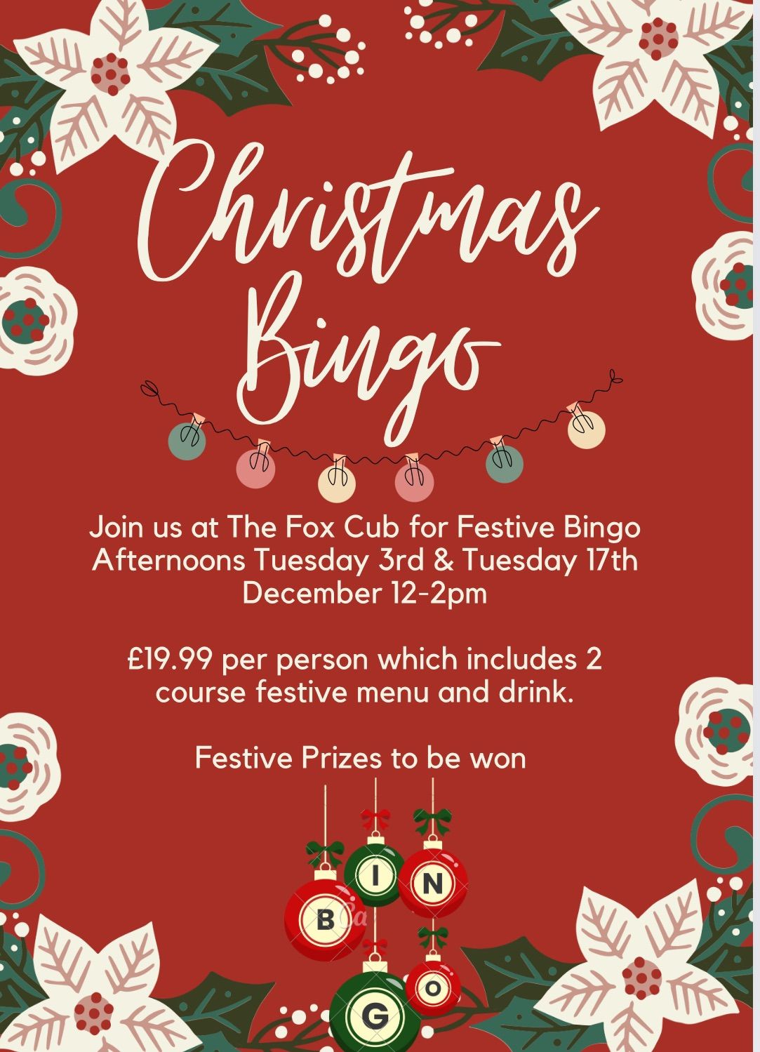 Festive Bingo \ud83c\udf84\ud83e\udd83