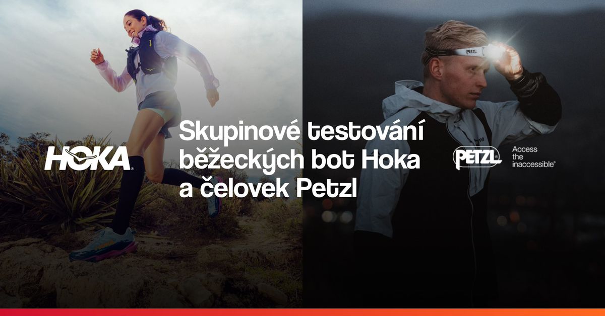 Testov\u00e1n\u00ed trailov\u00fdch bot Hoka a \u010delovek Petzl v Ro\u017enov\u011b 