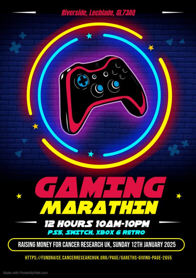 Gaming Marathon for Cancer Research UK