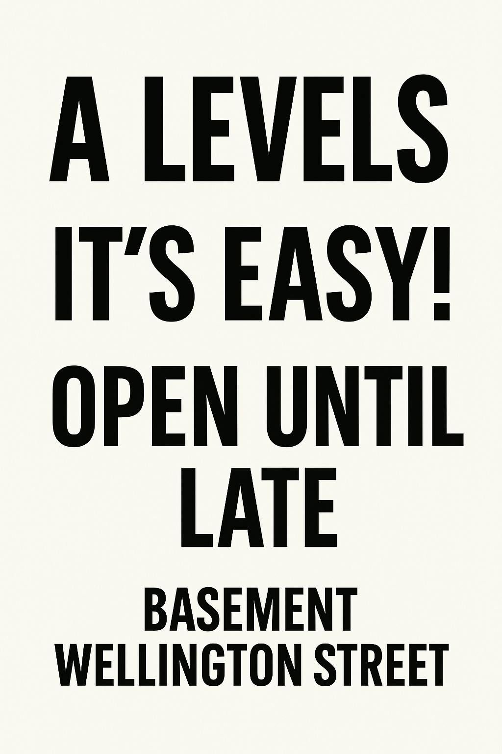 A Level Results Night Thursday 14th August - TICKETS ON SALE NOW