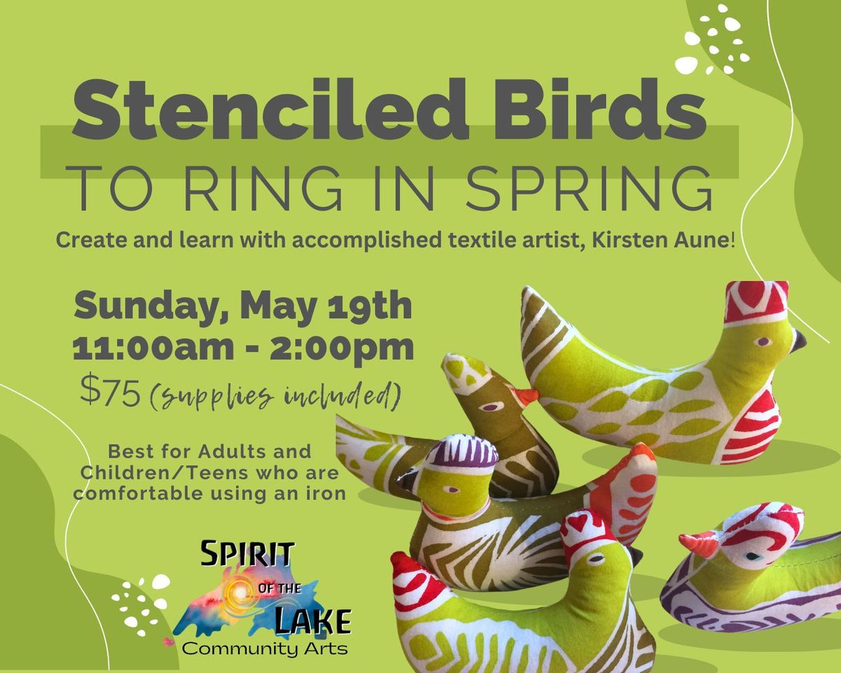 Stenciled Birds to Ring in Spring