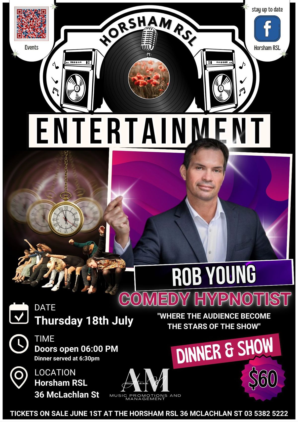 BOOK NOW - HYPNOTIST @ Horsham RSL