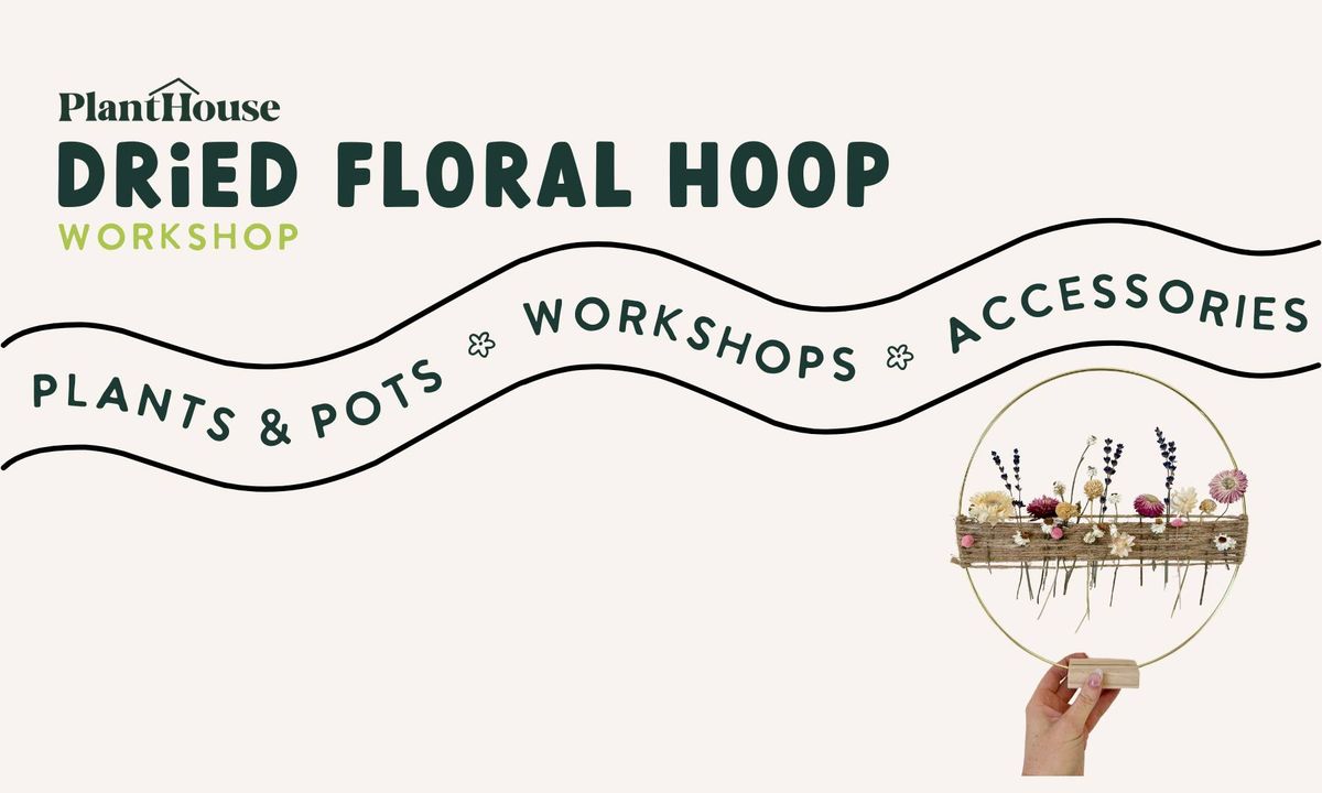 Dried Floral Gold Floral Hoop Workshop