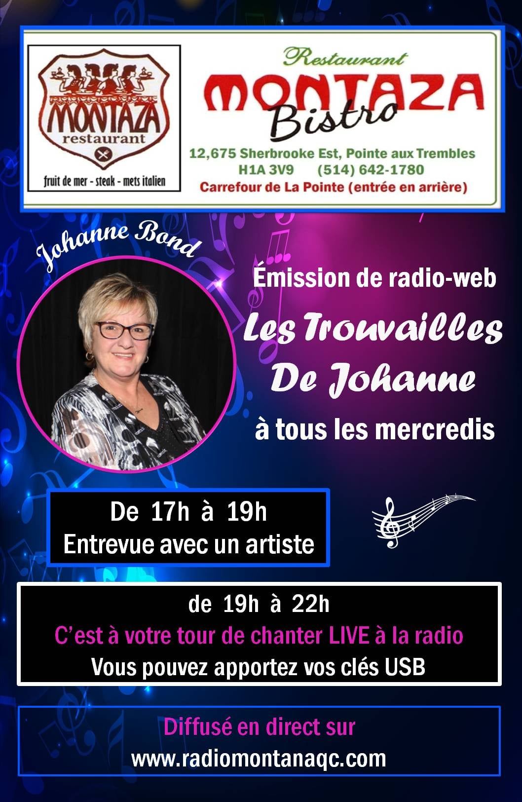 L \u00e9mission de Radio Les Trouvailles de Johannne.