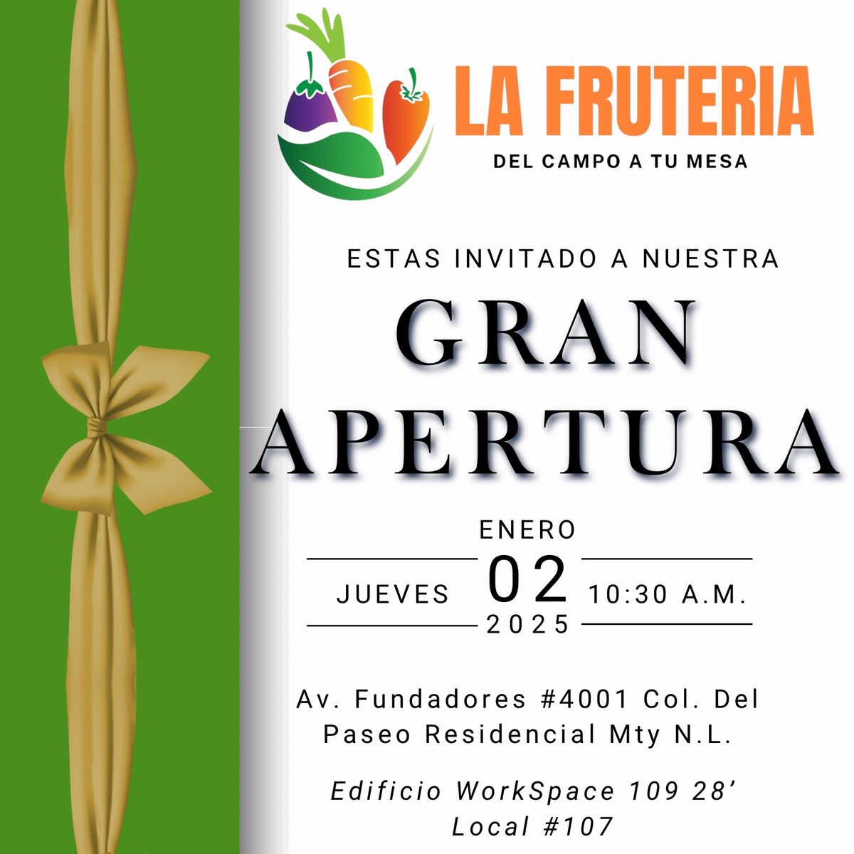 Gran Apertura La Fruter\u00eda 