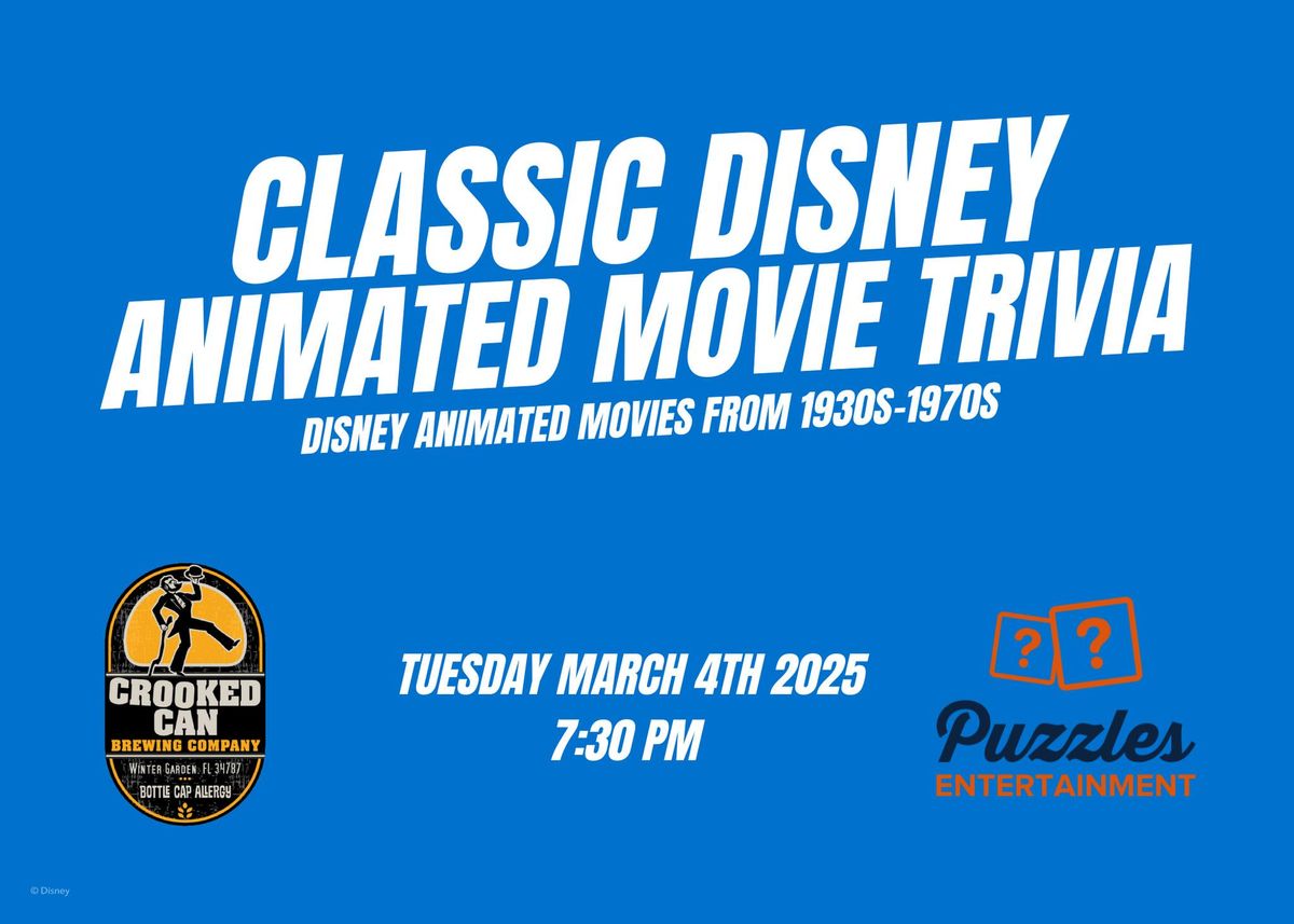 Classic Disney Animated Movie Trivia by Puzzles