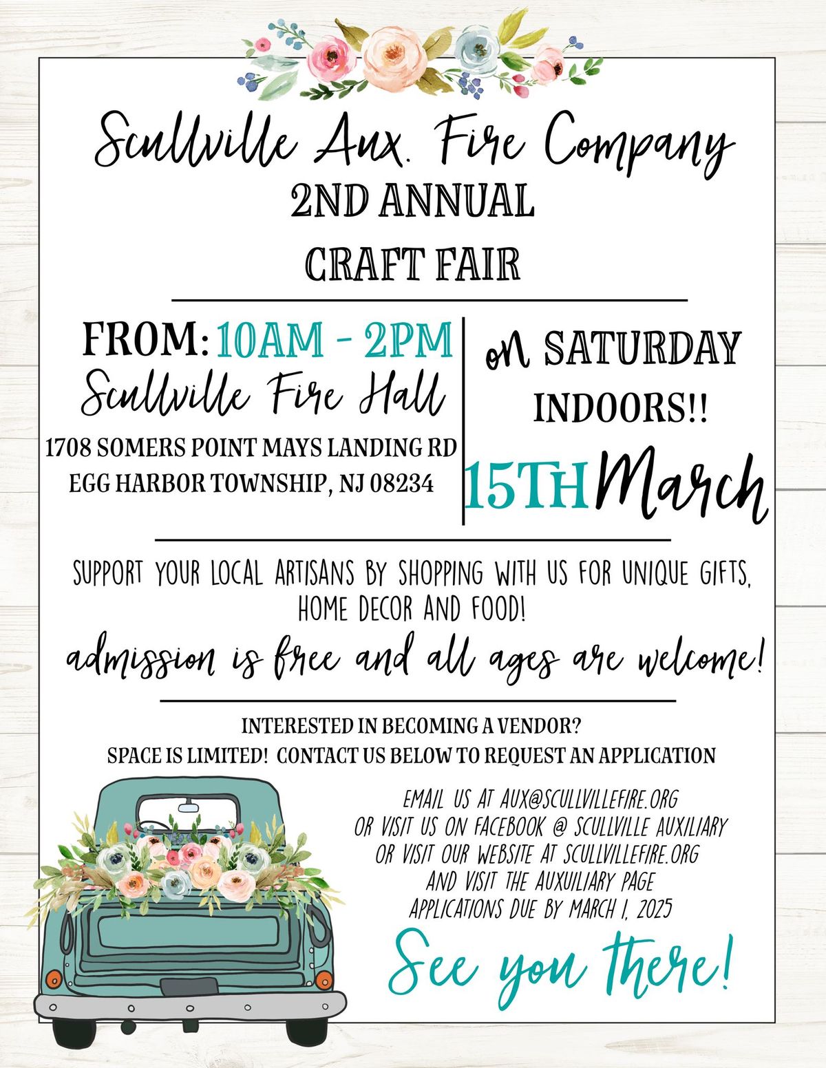 Scullville Auxiliary 2nd Annual Craft Fair